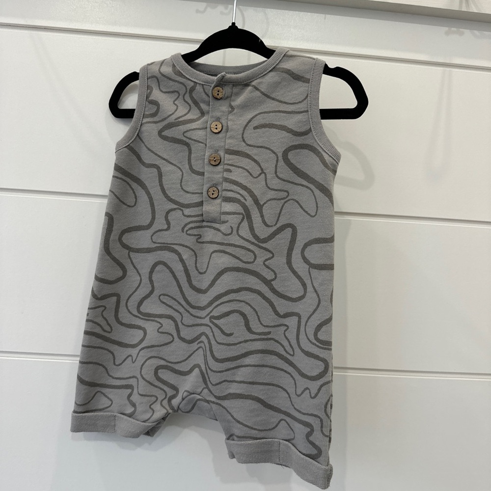 Rylee + Cru Davis Romper Slate Marble